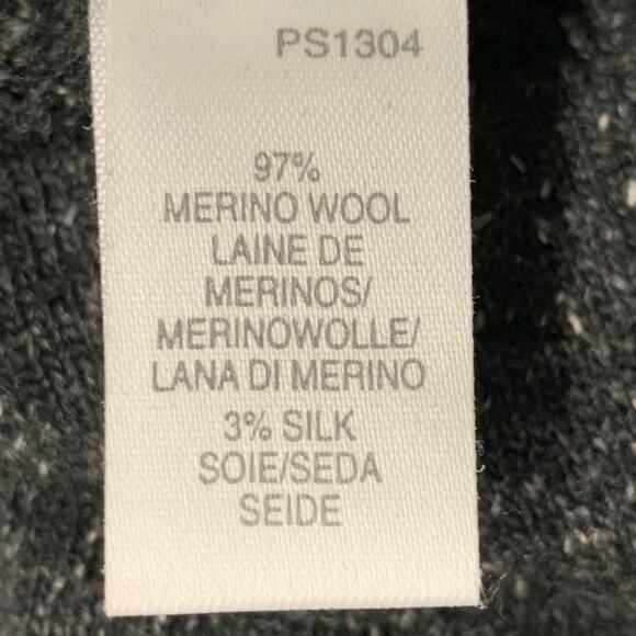 PAUL SMITH Size S Charcoal Grey Black Wool Silk Crew Neck Pullover - Picture 6 of 6